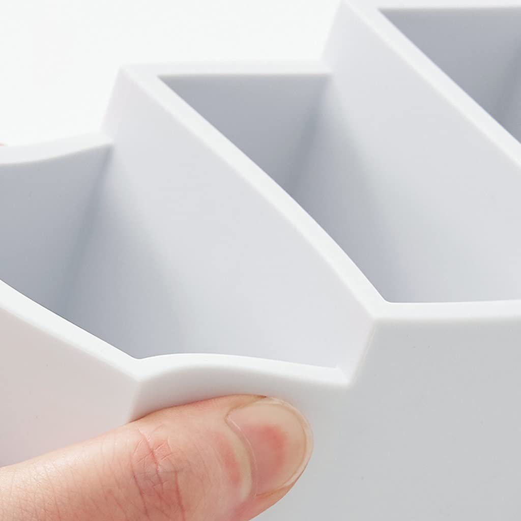 Portapenne da scrivania, portapenne, portapenne, supporto per scrivania, portapenne per scrivania, organizer per ufficio, casa, scuola, porta pennelli da trucco (bianco)