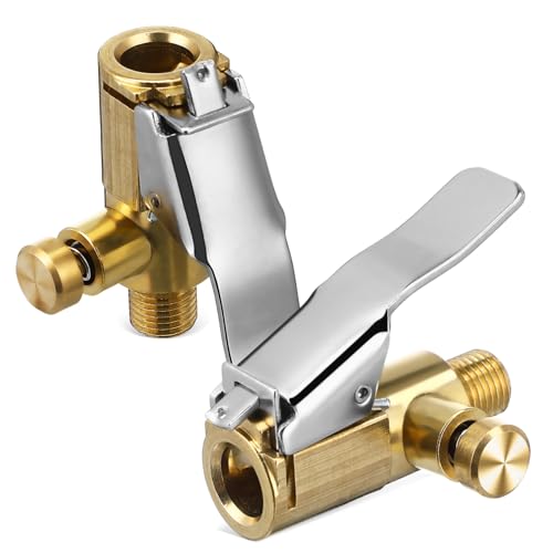 PRETYZOOM 2pcs Tire Air Chuck Quick Connect Inflator Nozzle for Car Bike Portable Inflator Pump Attachment