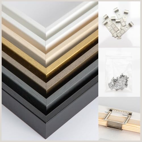 Bildershop-24 Schattenfugenrahmen Hamburg 100x120cm Schwarz (matt lackiert)