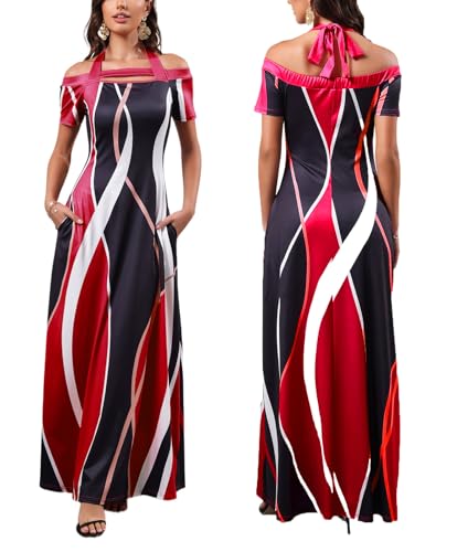 Image of SheKiss 2026 Women's Casual Summer Floral Long Maxi Dresses Floor Length Sleeveless Plus Size Sundresses