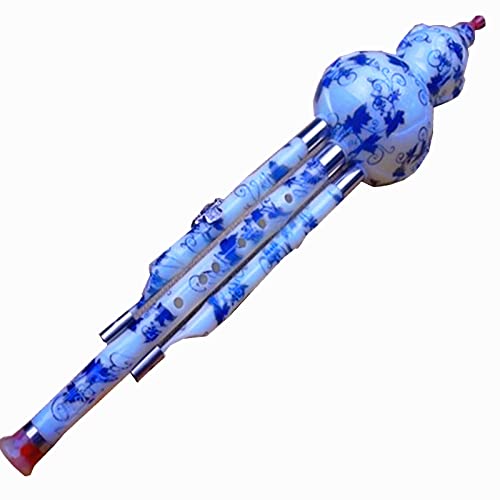 Flûte hulusi instrument de musique folklorique cadeau idéal en porcelaine