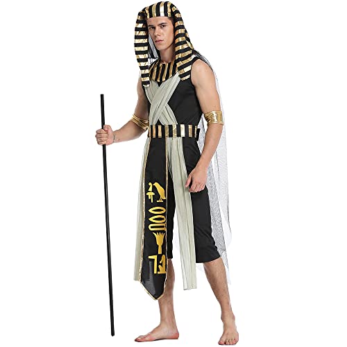 Image of Ulalaza Women's Cosplay Costume Cleopatra Greek Goddess Ancient Roman Warrior Uniform Outfit for Halloween Party