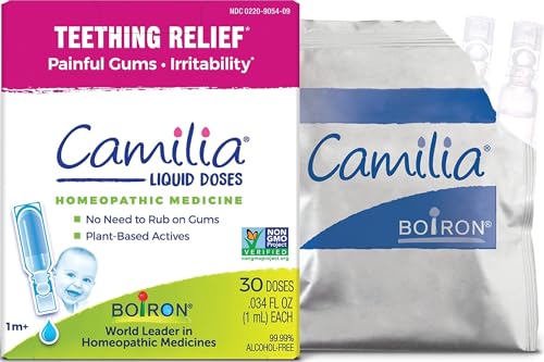 Image of Boiron Camilia Teething Drops for Daytime and Nighttime Relief of Painful or Swollen Gums and Irritability in Babies - 30 Count | For Teething Relief of Painful or Swollen Gums and Irritability in Babies. Size: 30 Count.