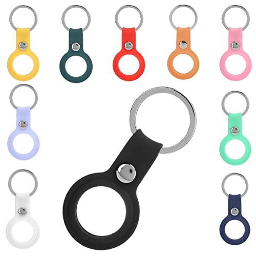 Chaveiro case de silicone para proteção de Airtag (Preto)