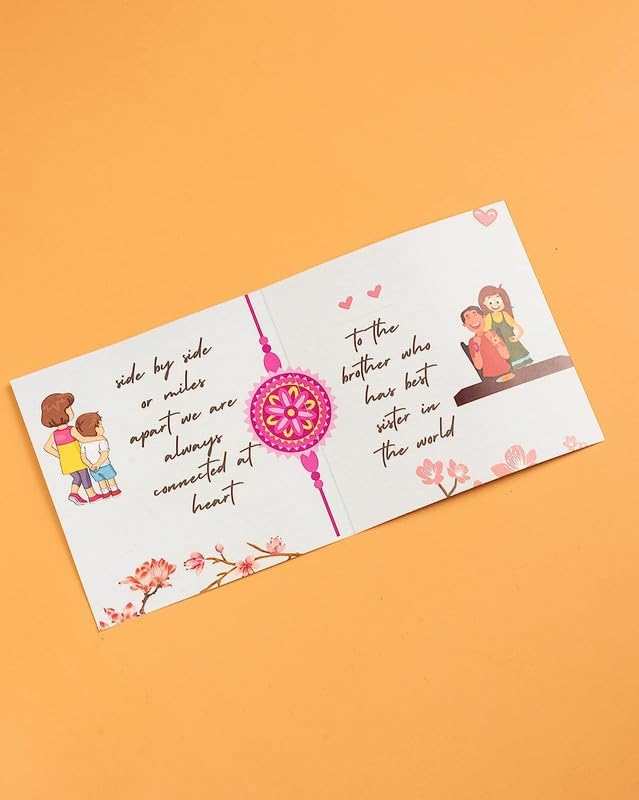 Image of Gifticon Rakhi for Brother with Chocolate Combo Gift Set - Designer Rakhi for Brother Bhaiya with Ferrero Moments Chocolates Pack - Rakhi Set of 4 | IB-4R-Mom-AllSilverGods