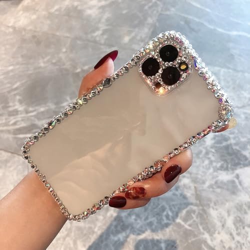 Coque en cristal avec strass pour iPhone 12 Pro Max luxe et clarté durables