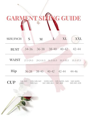 Image of Avidlove Sexy Lingerie Set for Women Lace Bra and Panty Sets Underwire Push Up Lace Lingerie Set XS-XXL