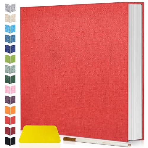 Image of Artfeel Photo Album Self Adhesive Scrapbook,Large Photo Book for 4x6,5x7,8x10 Pictures,DIY Album for Baby Wedding Family Travel Birthday,with Metallic Pen and Scraper