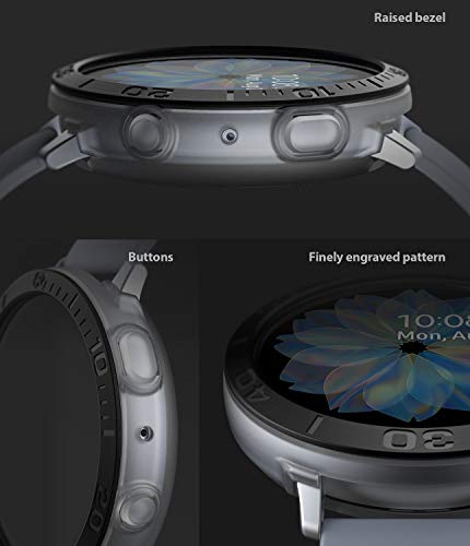 Image of Ringke Air Sports + Bezel Styling Stainless Steel Combo Case Designed for Galaxy Watch Active 2 44mm - 31-Matte Clear