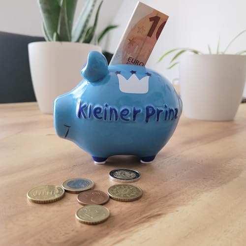 Sparschwein Kleiner Prinz aus Keramik mit Gummistopfen