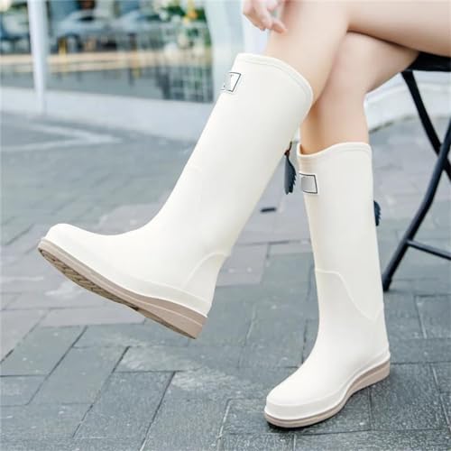 Wjnvfioo Fashion Women's Long Tube Thick Bottom Non-Slip Rainy Season Outdoor Rain Boots Waterproof Rain Boots Work Rain Boots2