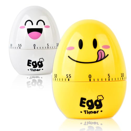 Reloj de cocina con forma de huevo en pack de 2 piezas para reuniones
