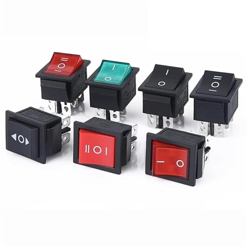 Interruptor basculante KCD4 de 6 pines y 2 posiciones para control de alimentacion electrica