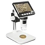Zoltrax 4.3" Coin Microscope - IPS 1080P Screen Digital Microscope 1000X for Kid's Hobby Developing, Coin Magnifier，Compatible with Windows and Mac OS，Chargeable Long-Lasting Battery