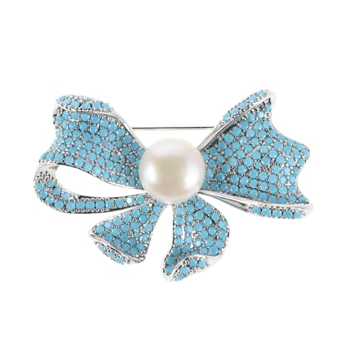Broche pour femme nœud en perles sur un pull ou chapeau