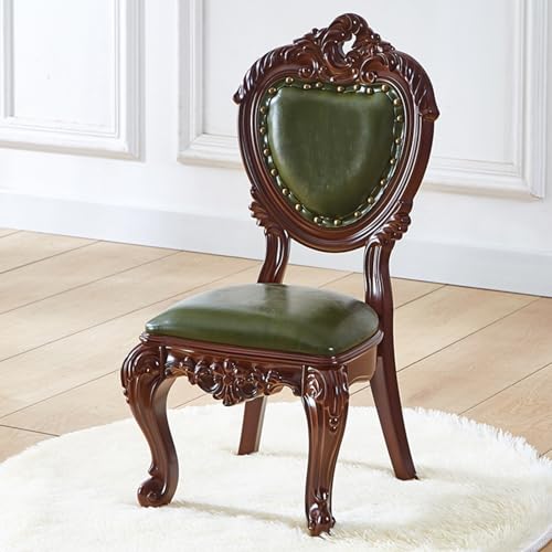 Silla vintage para niños, silla de maquillaje de piel sintética con respaldo, elegante asiento para niños de 3 a 10 años, cómodo mueble verde para sala de juegos o dormitorio