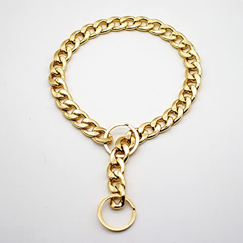 Refoiner 犬 首輪 猫 首輪 ペット用ネックレス キラキラセー 可愛い おしゃれ 金属チェーン ブルドッグの首輪 ペット 首輪 安全バックル 首に負担をかけません ペット用品 誕生日 メモリアル用品 ファッション小物 着飾り 調節可能 長さ45cm