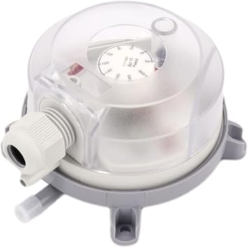 Air Differential Pressure Switch, 20-500Pa Adjustable Air Differential Pressure Switch Wind Gauge Sensor With Overheating Frost for PROTECTION40-400PA