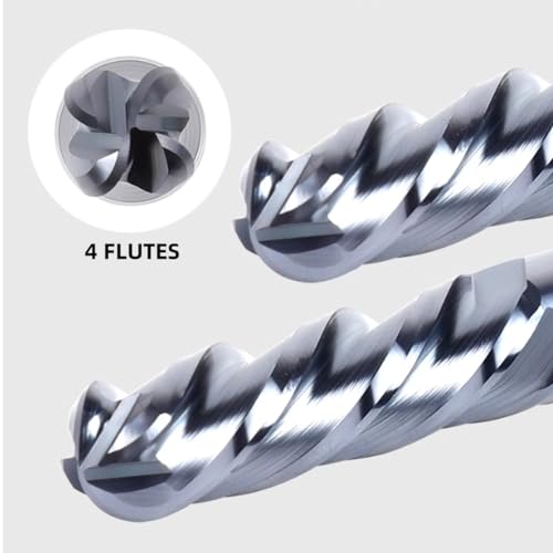 Image of 5Pcs Carbide Ball Nose CNC Router Bits 1 /4 inch Cutting Diameter Milling Tool HRC45, 1 /4 inch Shank UpCut Spiral End Mill (5pcs)