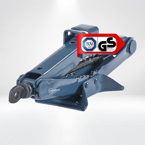 Cartrend Scherenwagenheber, Tragkraft bis 1000 kg, Wagenheber für Werkstatt und Hobby, gefertigt aus Qualitätsstahl