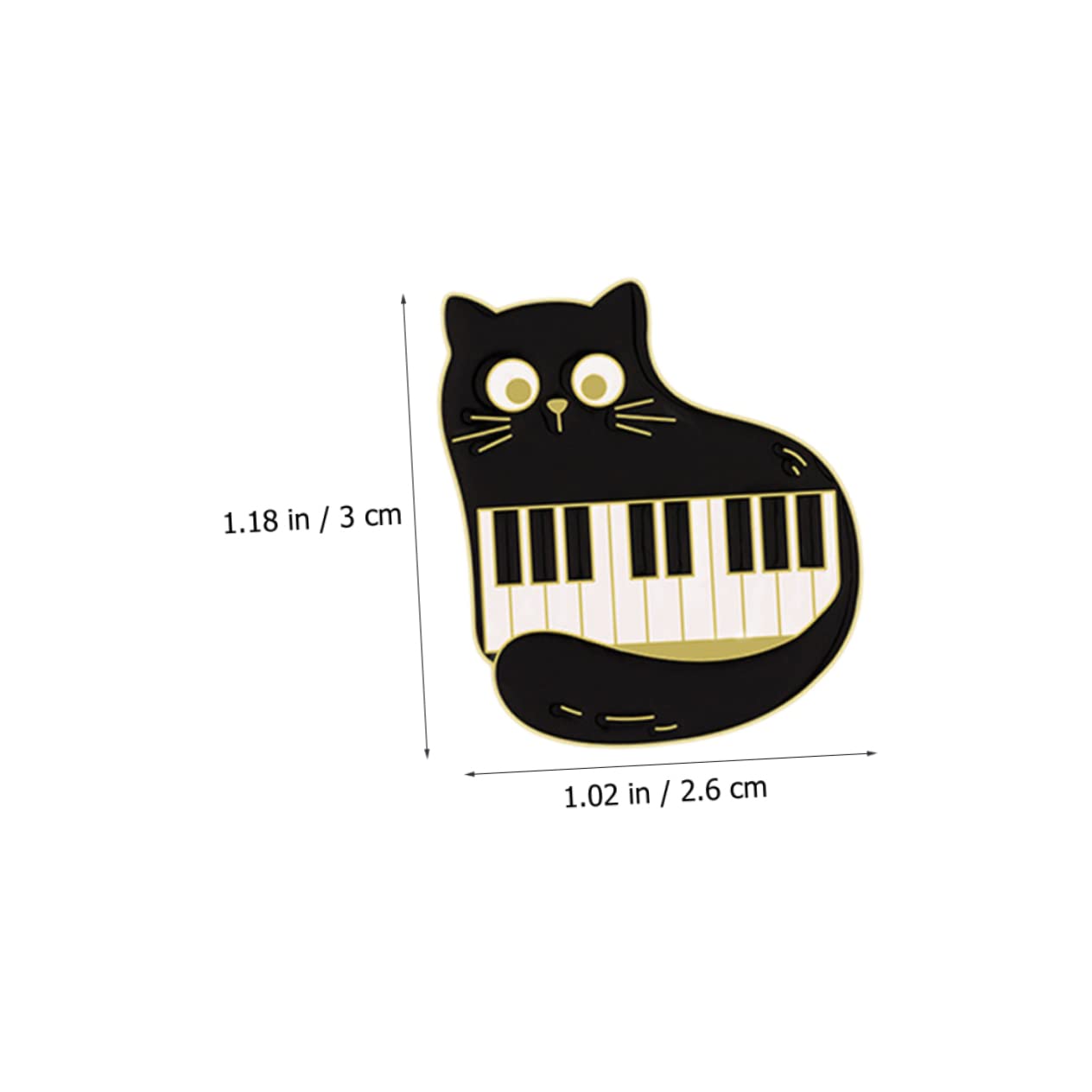 SHERCHPRY 20pezzi Spilla Smaltata Tema Musicale Con Gatto Accessorio Creativo Per Abbigliamento e Zaini Per Festività e Occasioni Speciali