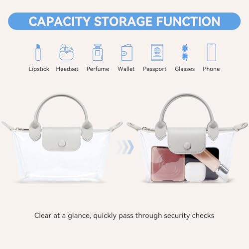 Image of BOSTANTEN Clear Bag for Stadium Approved Crossbody Purse Handbags for Concerts Sports Events