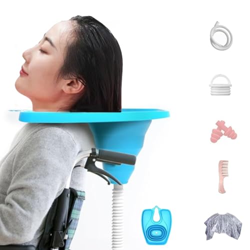 Portable Hair Washing Basin Inflatable Lightweight and Foldable Shampoo Basin Hair Washing Aids for Bedridden Pregnant Women Kids Handicapped Disabled Seniors Elderly