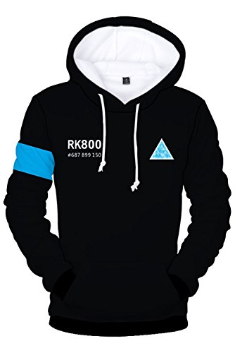 Game Cosplay Hoodie Hoodie Jacket 3D Printed Hooded Pullover Sweatshirt Black