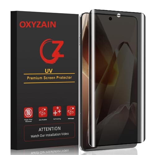 Image of Privacy UV Tempered Glass for OnePlus 12R (6.78 inch) - Anti-Spy, 9H Hardness, Scratch Resistant, 100% Fingerprint Unlock, UV Installation Kit Included