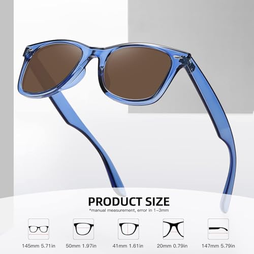 Image of MEETSUN Polarized Sunglasses for Women Men Classic Retro Square Frame Driving Sun Glasses UV Protection