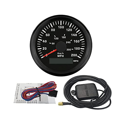 Image of ELING GPS Speedometer Odometer 0-200MPH 0-300KM /H for Car Motorcycle Racing 85mm with Backlight