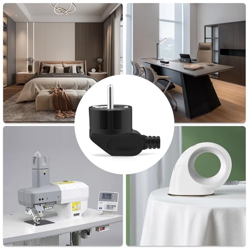 Enchufe Schuko en ángulo plano y resistente a roturas para cables de 8-10 mm 7