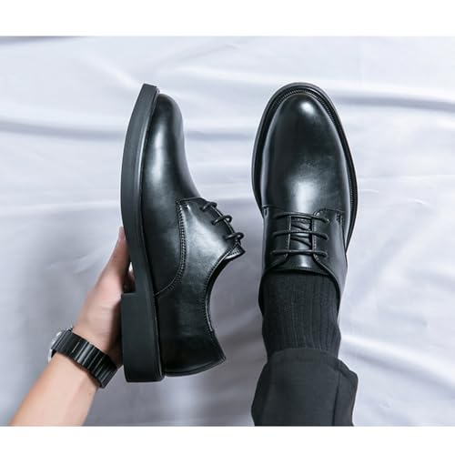 Men's Classic Lace Up Oxford Dress Shoes Modern Classic Slip On Round HeadLow-top Platform Security Shoes for Parties Business Wedding4