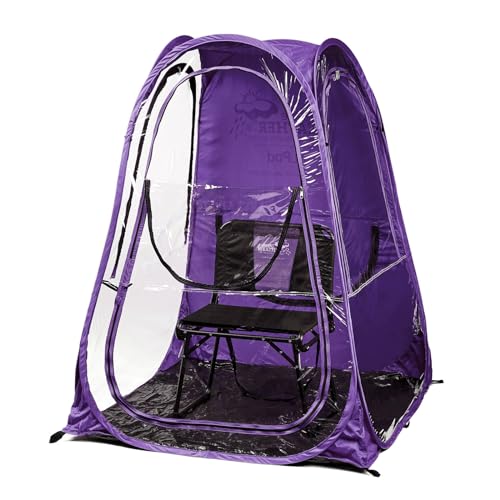 WeatherPod® OriginalPod™ XL Pop-Up Pod - Stay Warm, Dry, and Out of The Sun - Weather Pod for Sports, Rain, or Wind - 1 Person Pod - Sports Pod for The Sideline - Easy Set Up & Tear Down