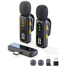 Universal Compatibility for All Devices​ phone microphone– Comes with both Lightning and USB-C connectors out of the box. Enjoy seamless plug-and-play connectivity with your iPhone, iPad, Android phones, and computers (PC/Mac), eliminating the hassle...