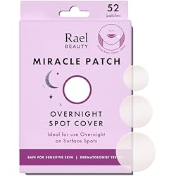Rael Pimple Patches - Miracle Overnight Spot Cover, Thicker & Extra Adhesion, Hydrocolloid Acne Pimple Patch for Face, Zits & Blemishes, Korean Skin Care, 3 Sizes (52 Count)