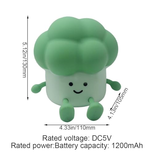 Lámpara de noche de brocoli de silicona recargable miniatura 4