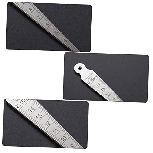Luxshiny 2 Piezas Calibrador de Inspección de Soldadura Métrico Calibrador Cónico de Soldadura Acero Inoxidable Herramientas de Medición de Espesor para Inspección de Profundidad y Separación de Soldaduras miniatura 5