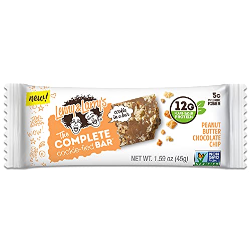 Lenny & Larry's The Complete Cookie-Fied Bar, Peanut Butter Chocolate Chip, 45G - Plant-Based Protein Bar, Vegan And Non-Gmo, 9 Count (Pack Of 1) #TOP5