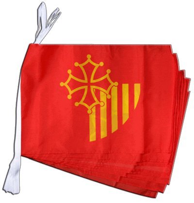 Guirlande France Languedoc-Roussillon pour décoration de fête et kermesse