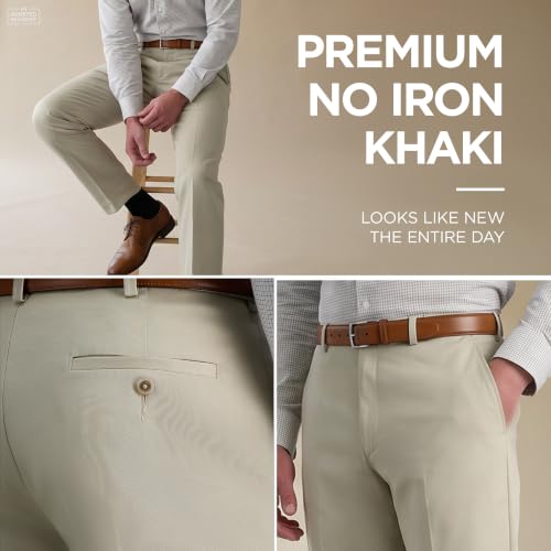 Image of Haggar Men's Classic Fit Premium No Iron Khaki Pant