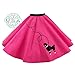 Hip Hop 50's Shop 1950s Adult Poodle Skirt Costume for Women (Hot Pink XL/2X)