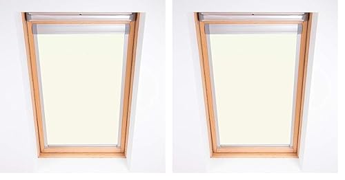 Bloc Skylight Blind for Velux Roof Windows Blockout, White, MK04 (Pack of 2)