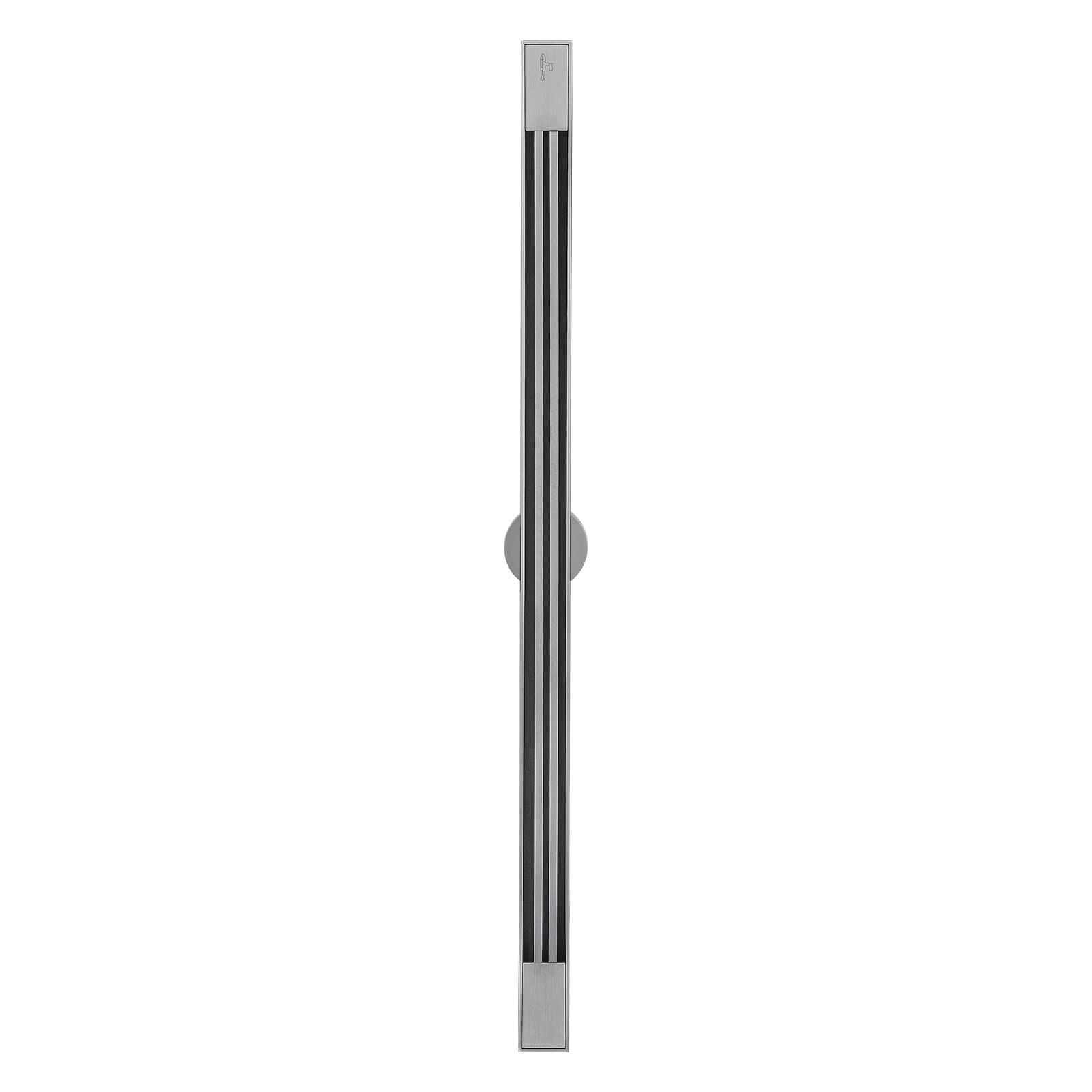 SUBMARINE Linear Shower Drain 24 Inch, Ultra-Narrow 304 Stainless Steel Linear Drain, Removable Plug-in Shower Drain Cover, Built-in Hair Filter Screen, Insertable Flange Base (Gray)