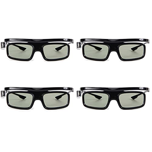 Ruitutedianzi 4Pcs Dlp-Link Active Shutter 3D Glass Gl1800 Rechargeable Eyewear for 3D Projector R20 R19 R15 P12 R9 R7