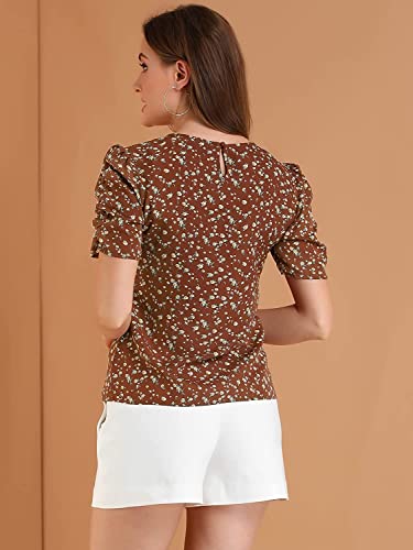 Image of TAGAS Women's Floral Puff Sleeves Western Top