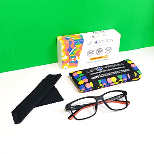 Óculos Gamer com Filtro de Luz Azul LP Vision (Laranja)