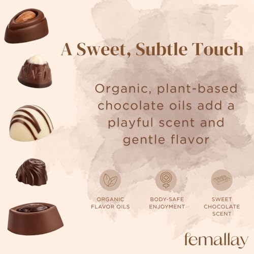 Image of Femallay Organic Vitamin E Vaginal Melts - Feminine Moisture, Comfort & Hydration - Irresistibly Chocolate, 2-Pack