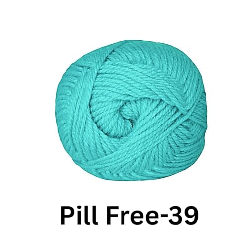 Image of VCR Deep Sky Blue Yarn, Pill-Free Soft Knitting Yarn, 100 Grams Hank, 263 Meters Length, Low-Pill Acrylic Yarn, Soft Crosia Threads, Pack of 1, Suitable for Beanies, Caps and Gloves