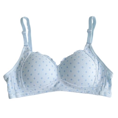 [Avejjbaey] No push up bra underwire full coverage soft everyday comfort non-breathable wire-free bra for women, blue, AB70
